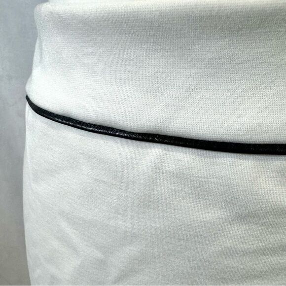 Anne Klein white career skirt with black panels and piping NWT size large - Picture 5 of 10